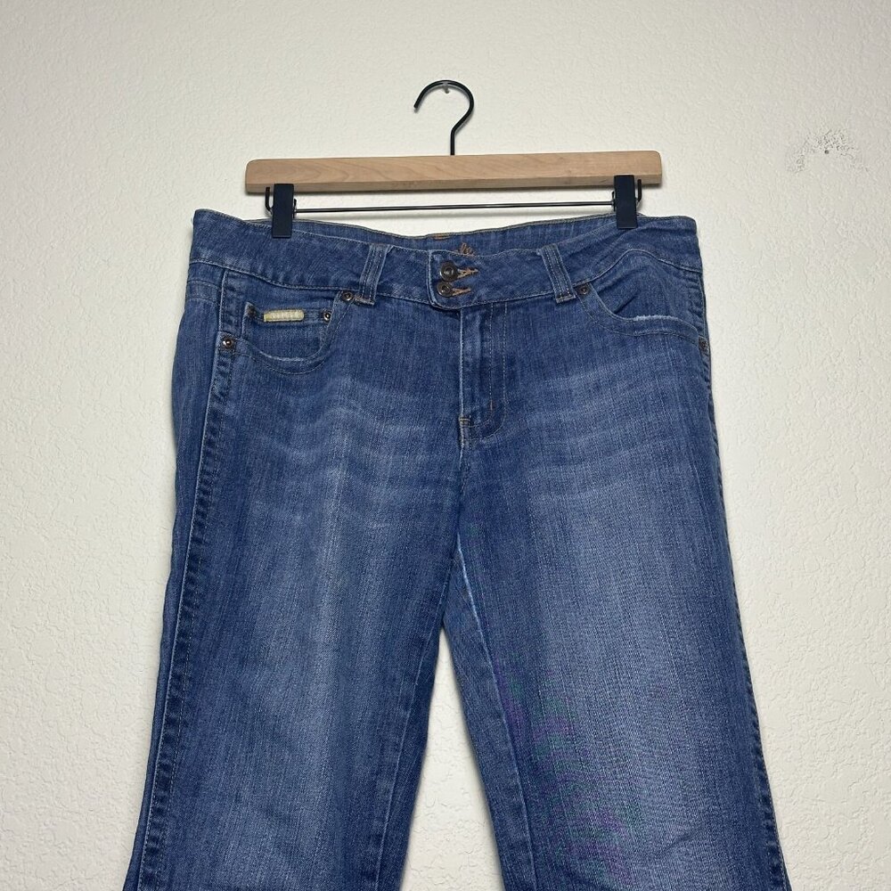 Y2K Southpole Flared Womens 13 Jeans Denim Bootcut Fit Light Blue Wash Western - Picture 15 of 16